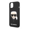 Чехол Lagerfeld Liquid silicone Karl's Head для iPhone 14, черный
