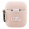 Чехол Lagerfeld Silicone case with ring NFT 3D Choupette для Airpods 1/2, розовый