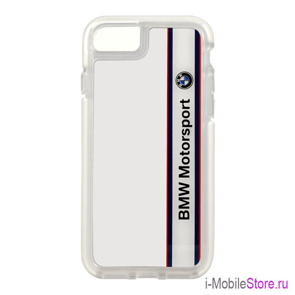 Противоударный чехол BMW Motorsport Shockproof Hard для iPhone 7/8/SE 2020, белый