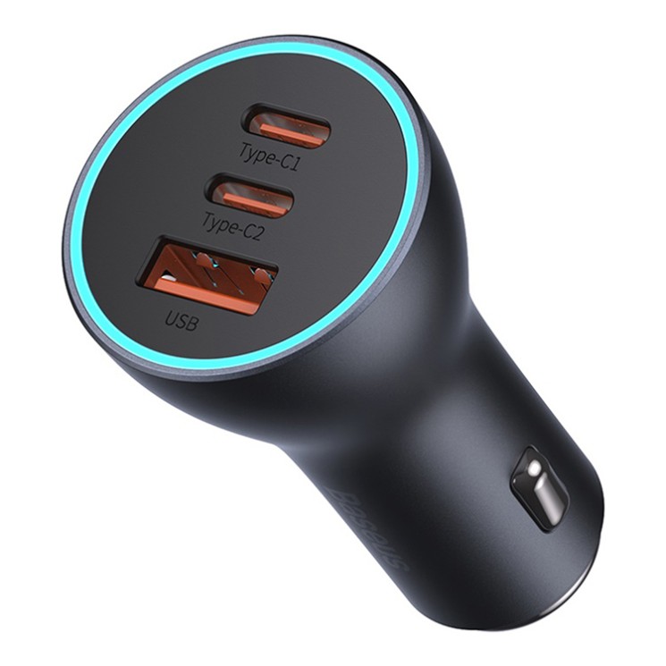 Автомобильная зарядка Baseus Golden Contactor Pro Triple Fast Charger 2*USB-C+USB-A 65W