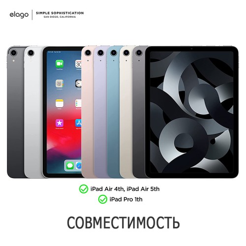 Elago Magnetic Folio чехол для iPad Air 10.9 (2020/22), Dark Grey