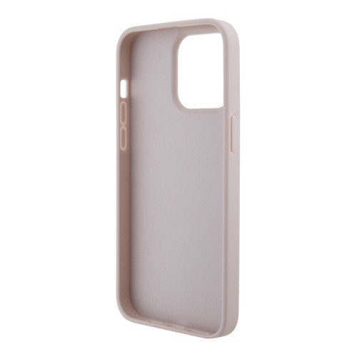 Guess для iPhone 15 Pro чехол PU 4G Triangle Diamond metal logo Hard Pink