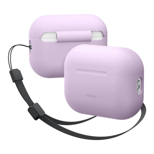 Elago для AirPods Pro 2 чехол Silicone case with Round strap Lavender