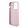 Guess для iPhone 15 Pro Max чехол GripStand PU Saffiano with 4G Circle Diamond logo Hard Pink