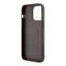 Guess для iPhone 15 Pro чехол PU 4G Bottom stripe Metal logo Hard Brown