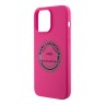 Karl Lagerfeld для iPhone 15 Pro Max чехол Liquid silicone RSG Elongated logo Hard Fuchsia