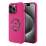 Karl Lagerfeld для iPhone 15 Pro Max чехол Liquid silicone RSG Elongated logo Hard Fuchsia