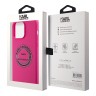 Karl Lagerfeld для iPhone 15 Pro Max чехол Liquid silicone RSG Elongated logo Hard Fuchsia