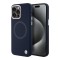 BMW для iPhone 15 Pro Max чехол Signature Liquid silicone Laser Ring Hard Navy (MagSafe)