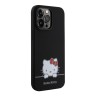 Hello Kitty для iPhone 14 Pro чехол Liquid silicone Dreaming Kitty Hard Black