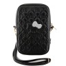 Hello Kitty для смартфонов сумка Phone ZIP Bag PU leather Quilted Bows with Strap Black