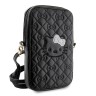 Hello Kitty для смартфонов сумка Phone ZIP Bag PU leather Quilted Bows with Strap Black