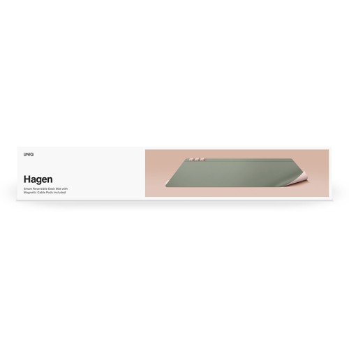 Uniq органайзер пространства Hagen reversible Desk Mat + 3 POD Mag buttons Blush Pink/Mist Green