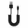 Deppa USB-A/micro-USB (2.0 м) витой, черный 72228