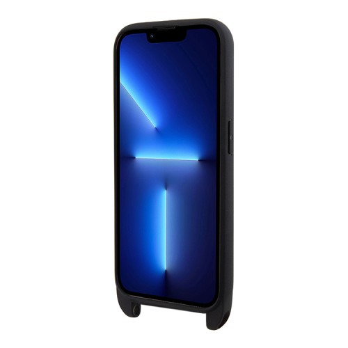 Karl Lagerfeld для iPhone 15 Pro чехол Crossbody PU Saffiano Autograph Hard Black