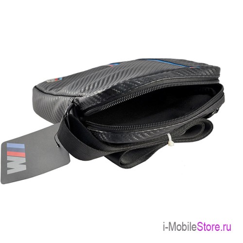 Сумка BMW M-Collection Carbon Tricolor для планшета до 8 дюймов, черная