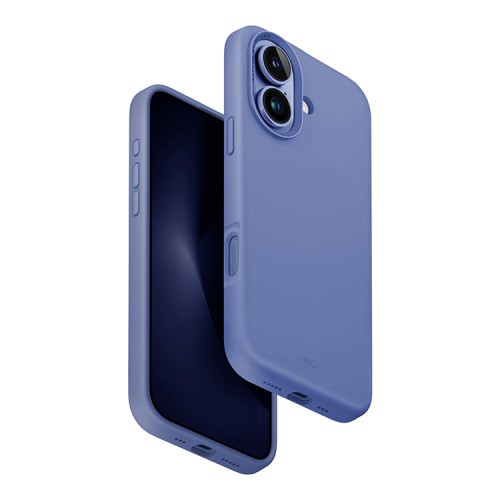 Uniq для iPhone 16 чехол силиконовый LINO Pearl Blue (Magsafe)