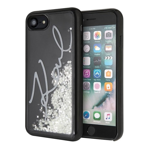Чехол Karl Lagerfeld Liquid Glitter Karl Signature Hard Fluo для iPhone 7/8/SE 2020