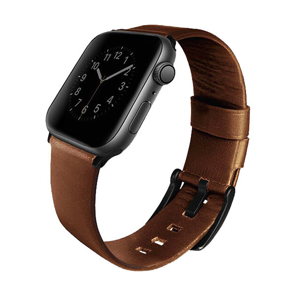 Кожаный ремешок Uniq Mondain для Apple Watch All 42-44-45 мм, коричневый