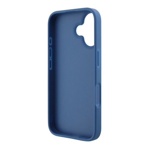 Guess для iPhone 16 чехол PU кожа 4G Big metal logo Blue