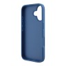 Guess для iPhone 16 чехол PU кожа 4G Big metal logo Blue
