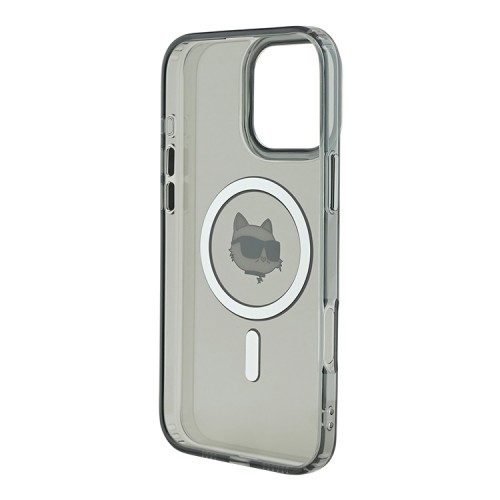 Karl Lagerfeld для iPhone 16 Pro чехол PC/TPU NFT Choupette Black (MagSafe)