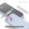 Elago для iPhone 15 чехол Soft silicone (Liquid) Light Blue (MagSafe)