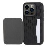 Karl Lagerfeld для iPhone 16 Pro чехол Cardslot Stand PU Saffiano Monogram NFT Choupette Hard Black