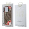 Guess для iPhone 16 Pro чехол PU Flowers Roses Hard Brown (MagSafe)