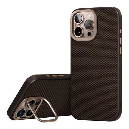 Uniq для iPhone 16 Pro Max чехол KEVA MAX Kevlar with Camera stand Brown (MagSafe)
