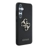 Guess для Galaxy S25 чехол PU Grained leather 4G Big metal logo Hard Black