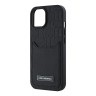 Karl Lagerfeld для iPhone 15 чехол Cardslot PU Monogram/Grained Pocket Hard Black