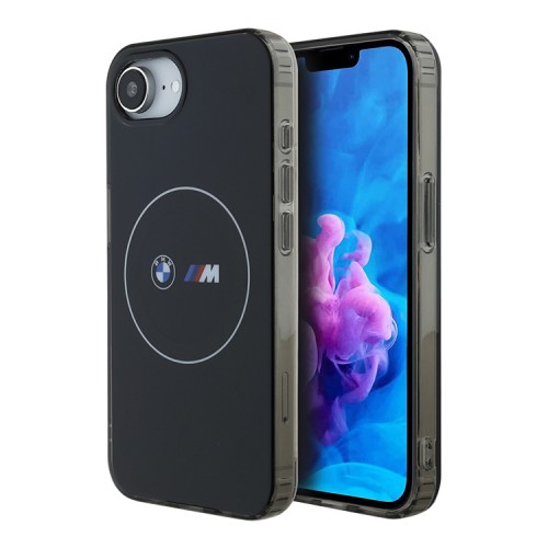 BMW для iPhone 16e чехол M-collection PC/TPU Double layer White Circle Black (MagSafe)