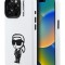 Karl Lagerfeld для iPhone 15 Pro Max чехол Liquid Silicone Sketch Karl Ikonik White (MagSafe)