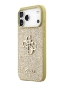 Guess для iPhone 17 Pro Max чехол Fixed Glitters 4G Big metal logo Hard Gold