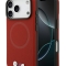 BMW для iPhone 17 Pro чехол M-series PU Full Wrapped Metal logo & Cam Hard Red (MagSafe)