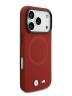 BMW для iPhone 17 Pro чехол M-series PU Full Wrapped Metal logo & Cam Hard Red (MagSafe)