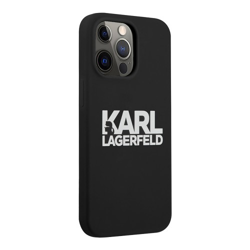 Karl Lagerfeld чехол Liquid silicone Stack logo для 13 Pro Max, черный