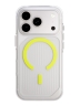 Uniq для iPhone 17 Pro чехол Combat Active Frost Clear/Lume-Lime (MagSafe)