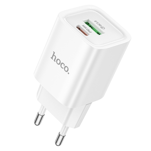 HOCO сетевое зарядное устройство C149A Charm charger Type-C PD30W + USB-A QC3.0 White