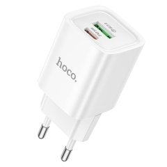 HOCO сетевое зарядное устройство C149A Charm charger Type-C PD30W + USB-A QC3.0 White