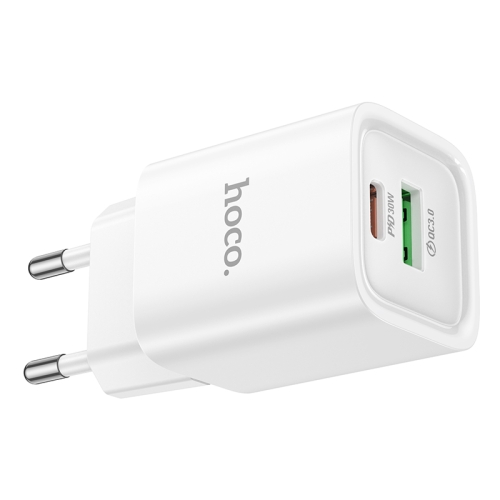 HOCO сетевое зарядное устройство C149A Charm charger Type-C PD30W + USB-A QC3.0 White