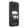 Чехол Lagerfeld PU Saffiano Karl's Head Hard для iPhone 13, черный