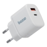 Energea СЗУ Bazic GoPort Velox GaN35, USB-C PD35 +USB-A QC3.0 total 35W Vanilla