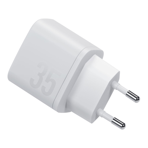 Energea СЗУ Bazic GoPort Velox GaN35, USB-C PD35 +USB-A QC3.0 total 35W Vanilla