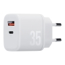 Energea СЗУ Bazic GoPort Velox GaN35, USB-C PD35 +USB-A QC3.0 total 35W Vanilla