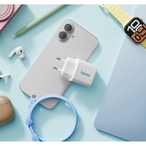 Energea СЗУ Bazic GoPort Velox GaN35, USB-C PD35 +USB-A QC3.0 total 35W Vanilla