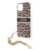 Чехол Guess Leopard Hard +Gold charm для iPhone 13