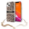 Чехол Guess Leopard Hard +Gold charm для iPhone 13