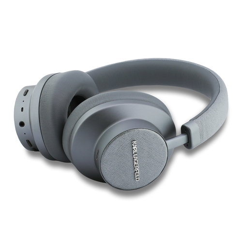 Karl Lagerfeld наушники беспроводные накладные Bluetooth HP ANC/ENC Saffiano with Metal Logo Grey